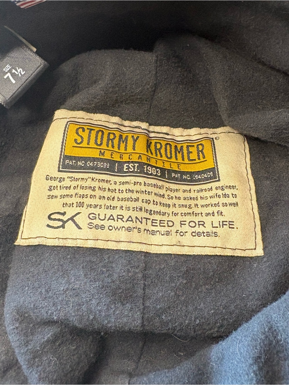 Vintage The Original Stormy Kromer Wool Plaid Cap Hat Size 7 1/2 EUC - Picture 8 of 11